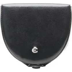 Esquire Toscana Schüttelbörse aus Leder schwarz - Praktisches kleines Portemonnaie - Kompakte Esquire Geldbörse aus hochwertigem Leder mit cleverer Fächeraufteilung. Ideal für Münzen und Scheine, passt perfekt in jede Hosentasche.