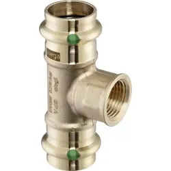 Viega Sanpress T-Stück 126230 - 42 x Rp 1/2 x 42 mm - Sanitärinstallation mit Pressanschlüssen, bietet zuverlässige Dichtheit dank EPDM-Dichtelementen und SC-Contur für einfache Montage.