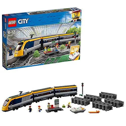 LEGO City 60197 Personenzug - Bluetooth-fähiger Passagierzug, batteriebetrieben mit Schienen und Zubehör für endlosen Spielspaß
