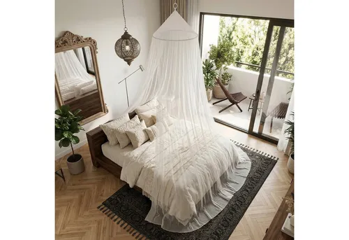 Sekey Moskitonetz Moskitonetz Bett Insektenschutz für Einzel- und Doppelbett Fliegennetz, 60x220x850cm Einzel Baldachin für Schlafzimmer, Reise und Kinderzimmer