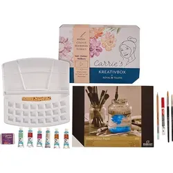 Talens Aquarellfarbe Carrie Morawetz Aquarellset Malkurs Blumen malen lernen, inkl. Malkurs, tolles Geschenk bunt