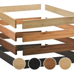 Hasena Oak-Line Massivholz Bettrahmen Modul 18 120x220 cm - Eleganter Bettrahmen aus robustem Eichenholz, gebürstet und geölt. Ideal für ein stilvolles Schlafzimmer und sorgt für eine natürliche Atmosphäre.