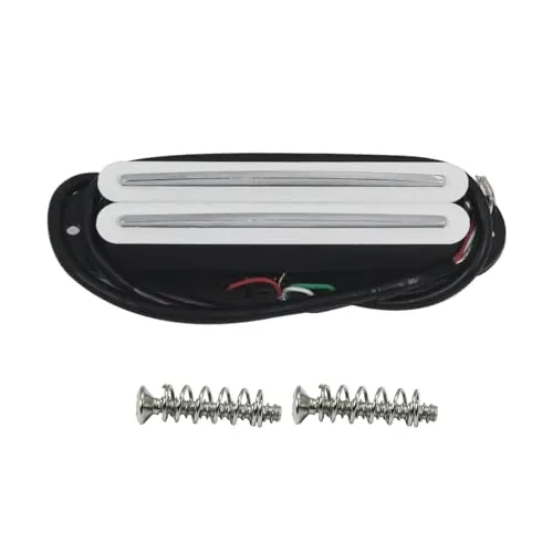 FLEOR Hot Rail Keramik Single Coil Sized Humbucker Pickup Mitte Tonabnehmer für ST E-Gitarre, Weiß