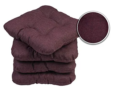 sunnypillow Stuhlkissen 4er Set 40x40 cm - Bequeme Polsterauflage für Haus und Garten - 4er Set Stuhlkissen von sunnypillow, 40x40 cm, 8 cm dick. Ideal für Garten- und Küchenstühle. Pflegeleicht, robust und in vielen Farben erhältlich - für höchsten Sitzkomfort und modernes Design.