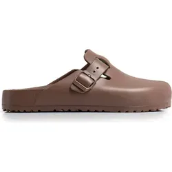 BIRKENSTOCK Boston Eva Roast Narrow Gr.41 - Slides für Damen mit anatomisch geformtem Fußbett aus EVA, wasserfest und ultraleicht – ideal für Komfort und Pflegeleichtigkeit.