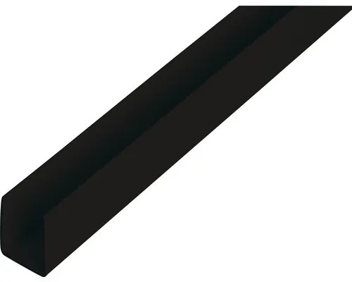 Alberts U-Profil Kunststoff schwarz 10x18x10x1m - Schwarzes U-Profil aus Kunststoff, ideal für vielseitige Anwendungen. Mit einer Länge von 1000 mm und stabilen Maßen ist es perfekt für Ihre Projekte im Bereich Baumaterialien.