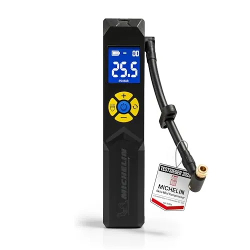 MICHELIN Akku-Mini-Kompressor 10 Bar - Mobile Kompressoren & Luftpumpen, leistungsstarker Akku-Kompressor mit bis zu 10 Bar für schnelle und flexible Luftversorgung unterwegs.