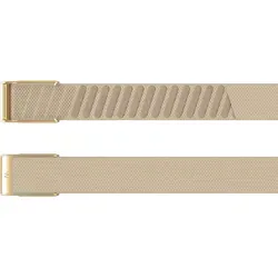 WHOOP MG SuperKnit Luxe Band Beige - Hochwertiges Uhrenarmband für WHOOP Life, leicht und wasserfest. Ideal für Sport und Alltag, schnell trocknend und individuell anpassbar für optimalen Tragekomfort.
