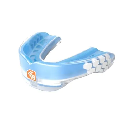 Shock Doctor Gel Max Power Carbon Convertible Mundschutz, Jugend, Trans blau