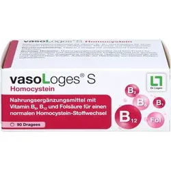 Vasologes S Homocystein Dragees - B-Vitamin-Komplex zur Senkung des Homocystein-Spiegels, ideal für Menschen über 50 und Diabetiker