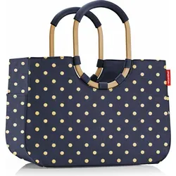 REISENTHEL® Einkaufskorb loopshopper L - Metallic Dots Blue - Kühlboxen & Kühltaschen, umweltfreundlich aus Recyclingmaterial, geräumiger 25L Einkaufskorb mit stylischem Design, ideal für umweltbewusste Shopper.
