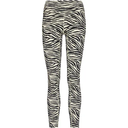 Athlecia Larissa W Printed Long Tights - Sportliche Damenleggings in Größe 42 - Stylische Long Tights für Damen aus 77% Polyamid und 23% Elasthan, ideal für Sport und Freizeit, bieten optimalen Komfort und Bewegungsfreiheit.