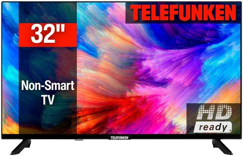 Telefunken OS-32H71 LCD-LED Fernseher 32 Zoll - HD-ready 32 Zoll Fernseher mit Triple-Tuner und 178° Betrachtungswinkel für optimale Sicht aus jedem Winkel. Ideal für kleine Räume und gemütliche Filmabende.