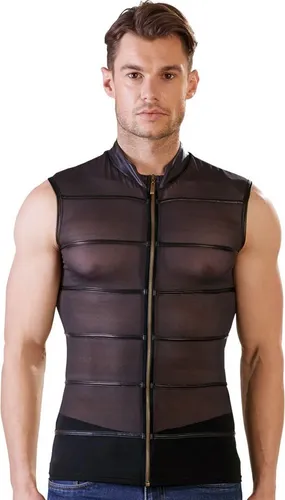 NEK Sexy Herren Mesh Ärmelloses T-Shirt Schwarz XL - Stylisches, ärmelloses Mesh-T-Shirt für Herren in Schwarz. Ideal für Freizeit und Sport, sorgt für hohen Tragekomfort und optimale Bewegungsfreiheit.