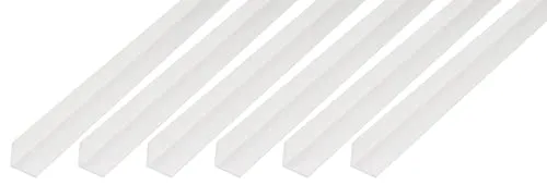 Alberts Winkelverbinder aus PVC-U - Robustes Winkelprofil (1000mm) für Heimwerker und Handwerker, ideal als Kantenschutz. Einfache Verarbeitung und vielseitige Anwendungsmöglichkeiten.