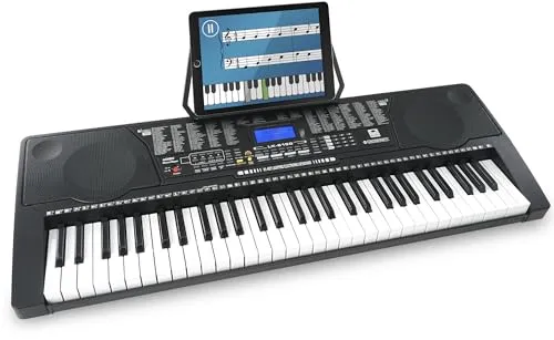 McGrey LK-6150 Einsteiger-Keyboard mit 61 Leuchttasten - Keyboards mit 61 Leuchttasten, 255 Sounds und integriertem MP3-Player für kreatives Musizieren und Lernen. Ideal für Einsteiger mit Lernfunktionen und umfangreicher Begleitautomatik.