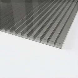 Doppelstegplatten 16 mm Anthrazit – 3-fach Struktur Polycarbonat 1200 x 5000 - Robuste Doppelstegplatten aus 16 mm starkem Polycarbonat in elegantem Anthrazit. Ideal für Überdachungen, wetterfest und leicht zu verarbeiten – für langlebige Projekte im Außenbereich.