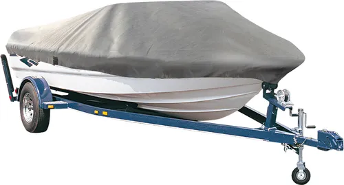 pro.tec Bootspersenning 580cm x 295cm - Hochwertige Bootsabdeckplane in Grau - Abdeckplane für Boote, schützt vor Schmutz, Nässe und Vereisung. Temperaturbeständig von -30°C bis 70°C, UV-beständig und aus atmungsaktivem Mikro-Fasern Vliesstoff.