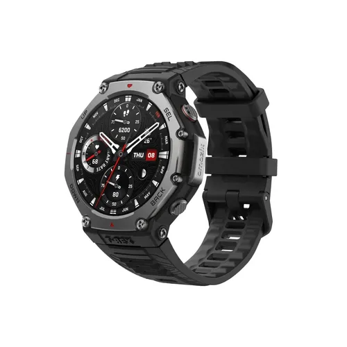 Amazfit T-REX 3 - Smartwatch ONYX, robustes Edelstahl-Design und vielseitige Funktionen für Outdoor-Abenteuer