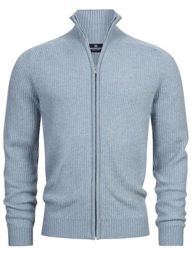KRONSTADT Herren KSDorsey Zip Cardigan Knit – Klassische Übergangsjacke aus Wollmix - Eleganter Zip Cardigan mit elastischen Rippbündchen für perfekten Sitz. Ideal für die Übergangszeit und vielseitig kombinierbar. Hochwertige Verarbeitung und modernes Design machen ihn zum Must-Have für jeden Herren.