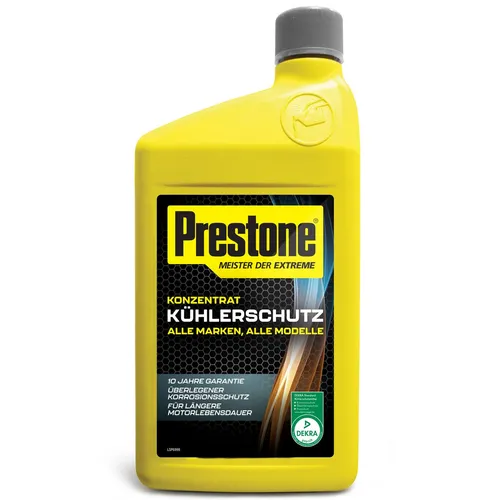 Prestone Kühlerschutz Konzentrat 1L -64°C - Frostschutzmittel für alle PKW Marken, bietet optimalen Schutz bis -64°C und verlängert die Lebensdauer Ihres Kühlsystems.