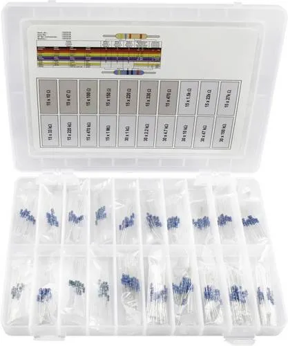 TRU Components 418714 Metallschicht-Widerstand Sortiment axial bedrahtet 0.25W 1% 390St.