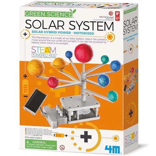 4M 403416 Green Science Motorised System - Solar Hybrid Power, interaktives Sonnensystem-Modell für Kinder von 5-12 Jahren, fördert kreatives Lernen und Umweltbewusstsein