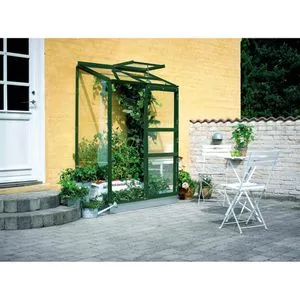 Halls Gewächshaus Altan 2 grün, 0,92 m² Fläche, 132 x 69 x 182 cm, Glas