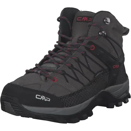 CMP Rigel Mid Trekking Shoes WP - Graffite-Antracite (44UF) - Wanderschuhe für Herren, wasserdicht und atmungsaktiv mit optimalem Halt dank CMP FullOn GRIP-Sohle, ideal für Outdoor-Abenteuer und den Alltag.