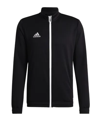 adidas Herren Entrada 22 Track Jacket Schwarz S - Stylische Track-Jacke mit schmalem Schnitt und durchgehendem Reißverschluss. Hergestellt aus 100 % recyceltem Polyester für einen nachhaltigen Look. Ideal für sportliche Aktivitäten und Freizeit.