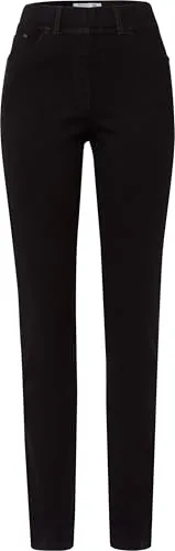 Bequeme Jeans RAPHAELA BY BRAX "Style LAVINA JOY", Damen, Kurzgrößen - Stoffhosen, Super Slim Fit Schlupfhose mit hoher Taille, sportlichen Gesäßtaschen und Swarovski-Elementen für einen eleganten Look und optimalen Tragekomfort.