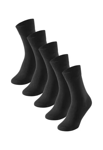Schiesser Herren 5 Pack Stay Fresh Socken - Schwarz, 43-46 EU - Herrensocken mit druckfreiem Bund und handgekettelten Nähten für optimale Passform. Die spezielle Stay Fresh-Ausrüstung sorgt für langanhaltende Frische ohne Gerüche.