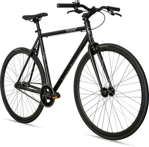 bergsteiger Urbanbike Kyoto 28 Zoll Singlespeed Fixie Fahrrad - Damen- und Herrenrad mit leichtem Aluminiumrahmen, kraftvollen Caliper-Bremsen und Flip-Flop-Nabe für flexibles Fahren. Ideal für urbane Abenteuer!