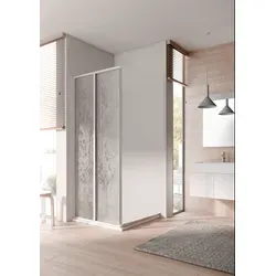 Kermi Eck-Halbteil Nova 2000 ED2 0800x2000 BV - Duschkabine mit zwei Gleittüren, hochwertige Verarbeitung aus eloxiertem Aluminium, spritzwassergeschützt nach DIN EN 14428 und 20 Jahre Ersatzteilgarantie.