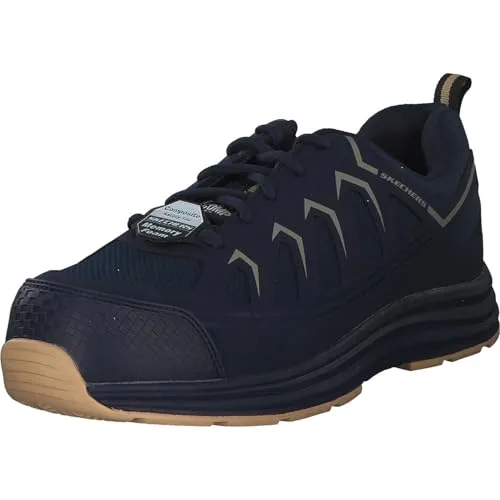 Skechers Herren Malad II ESD Composite Safety Toe BAU-Schuhe - Herren Industrie & Handwerk Schuhe, sportlicher Sicherheitsschuh mit Verbund-Zehenkappe, pannensicher und elektrostatisch entwirrend für optimalen Schutz am Arbeitsplatz.
