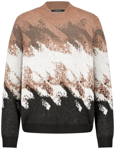 TAIFUN Pullover in Camel - 42 - Stylischer Colour-Blocking Pullover mit Wollanteil, Rundhalsausschnitt und lockerem Schnitt für einen lässigen Look.