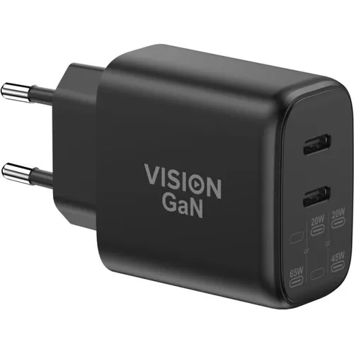 Vision USB-C Charger EU and UK Plugs - 65.000 W