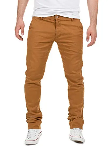 Yazubi Dustin - Herren Chino Hose - Braun (Camel Otter 181018) - Wanderhosen mit zeitloser Eleganz und perfektem Tragekomfort dank 98% Baumwolle und 2% Elasthan. Ideal für Büro und Freizeit mit durchdachten Details und Slim Fit Passform.