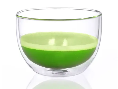 Matcha Schale / Matcha Teeschale aus doppelwandigem Glas, 115x80mm, 400ml rund