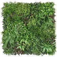 Floordirekt Pflanzenwand Wonderland – Pflegefreies Kunstpflanzen Paneel 100x100 cm - Verwandeln Sie kahle Wände mit der Floordirekt Pflanzenwand Wonderland in eine grüne Oase. Pflegefrei und robust, ideal für Innen- und Außenbereiche, sorgt sie für eine stilvolle Atmosphäre ohne Aufwand.