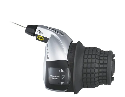 SHIMANO RevoShift Drehgriff-Schalter 7-Fach rechts - Fahrrad-Schaltungen mit ergonomischem 7-fach Drehgriff für präzises Schalten und integrierter Ganganzeige für schnelle Übersicht.