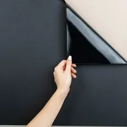 MARAPON Klebefolie für Möbel in Schwarz 90x200 cm - Unicolor selbstklebende Folie, matt und einfach zuschneidbar für kreative Möbelgestaltungen