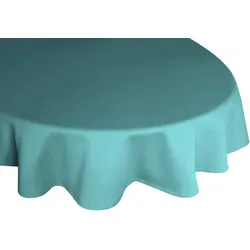 Wirth Tischdecke NEWBURY oval blau 130 cm x 190 cm - Elegante Tischdecke im ovalen Design, ideal für besondere Anlässe. Aus hochwertigem Baumwoll-Polyester-Mix, pflegeleicht bei 30°C. Perfekt für eine stilvolle Tischgestaltung!