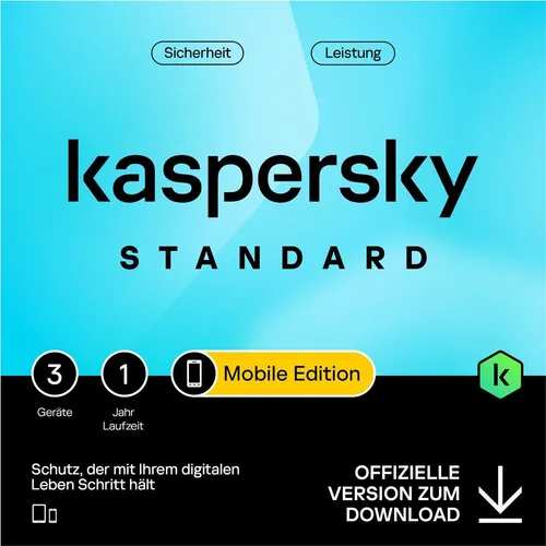 Kaspersky Standard Mobile 3device 1year Download (1 User, 3 Geräte/User, 12 Monate) (KL1048GDCFS-P-ESD)