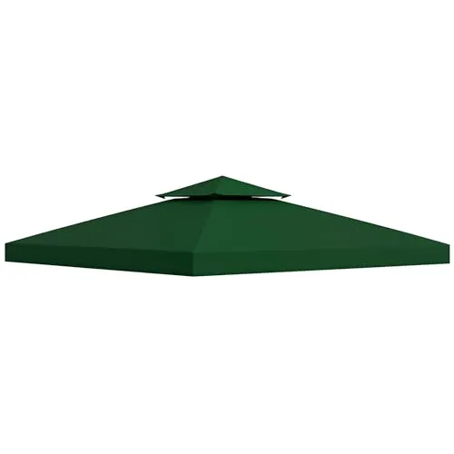Outsunny Pavillon-Ersatzdach für Metallpavillon - Pavillon-Dächer, langlebiges und wetterfestes Polyester 180 g/m², ideal für den Schutz Ihres Pavillons und verlängert die Lebensdauer.