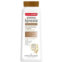 Avena Kinesia - Gel de Baño Reparador con Avena 100% Natural, Ideal para Piel Seca y Sensible - Botella de 750 ml