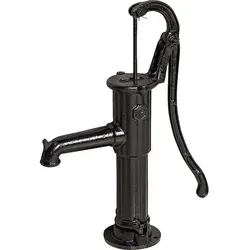 Handpumpe Typ 75 mit Rundflansch, 1 1/4'', schwarz - Robuste Handpumpe für Sickergruben und Abwasser, ideal für den Einsatz in schwierigen Umgebungen, kompakt und zuverlässig.
