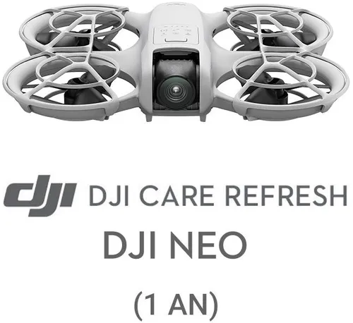 DJI Care Refresh 1-Jahres-Vertrag (Neo) - Garantieerweiterung für DJI Produkte, bietet schnellen und unkomplizierten Austausch bei Schäden und sorgt für sorgenfreies Fliegen.