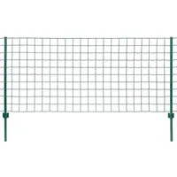 vidaXL Maschendrahtzaun Komplettset 20x1,2m - Robuster Gartenzaun aus Stahl - Gartenzäune: Hochwertiges Komplettset aus PVC-beschichtetem Stahl, ideal als Zaun oder Tierbarriere, witterungsbeständig und langlebig.