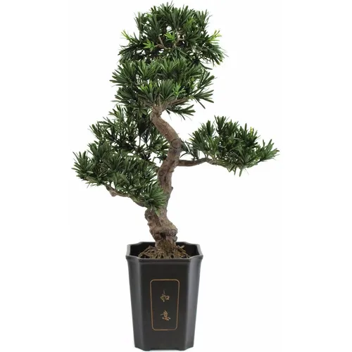 Europalms Bonsai Podocarpus (80 cm) - Kunstpflanze - Kunstpflanze für dekorative Akzente, pflegeleicht und ideal für Zuhause oder Büros.